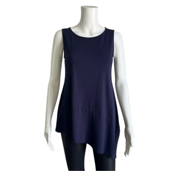 Eileen Fisher Asymmetrical Tunic Tank in Navy - XS - Picture 1 of 5